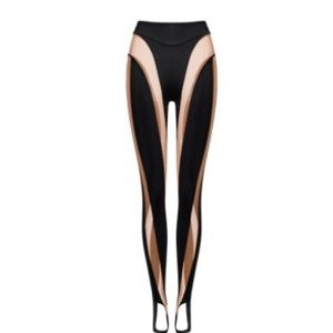 New Mugler x h and m panel leggings size 8 these are in the beige color